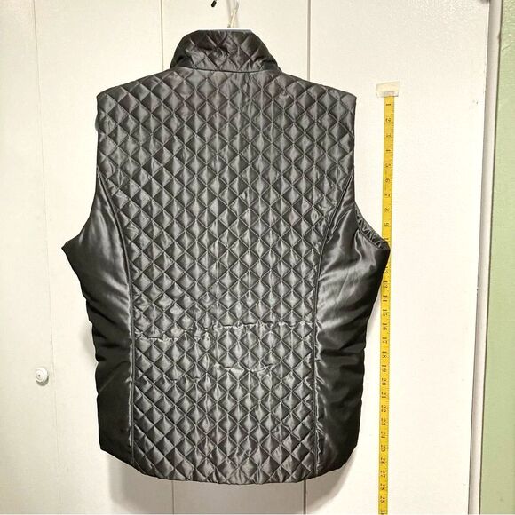 JONES NEW YORK Quilted Vest Puffer Jacket Dark Gray Grey Sleeveless Womens Large - Picture 4 of 14